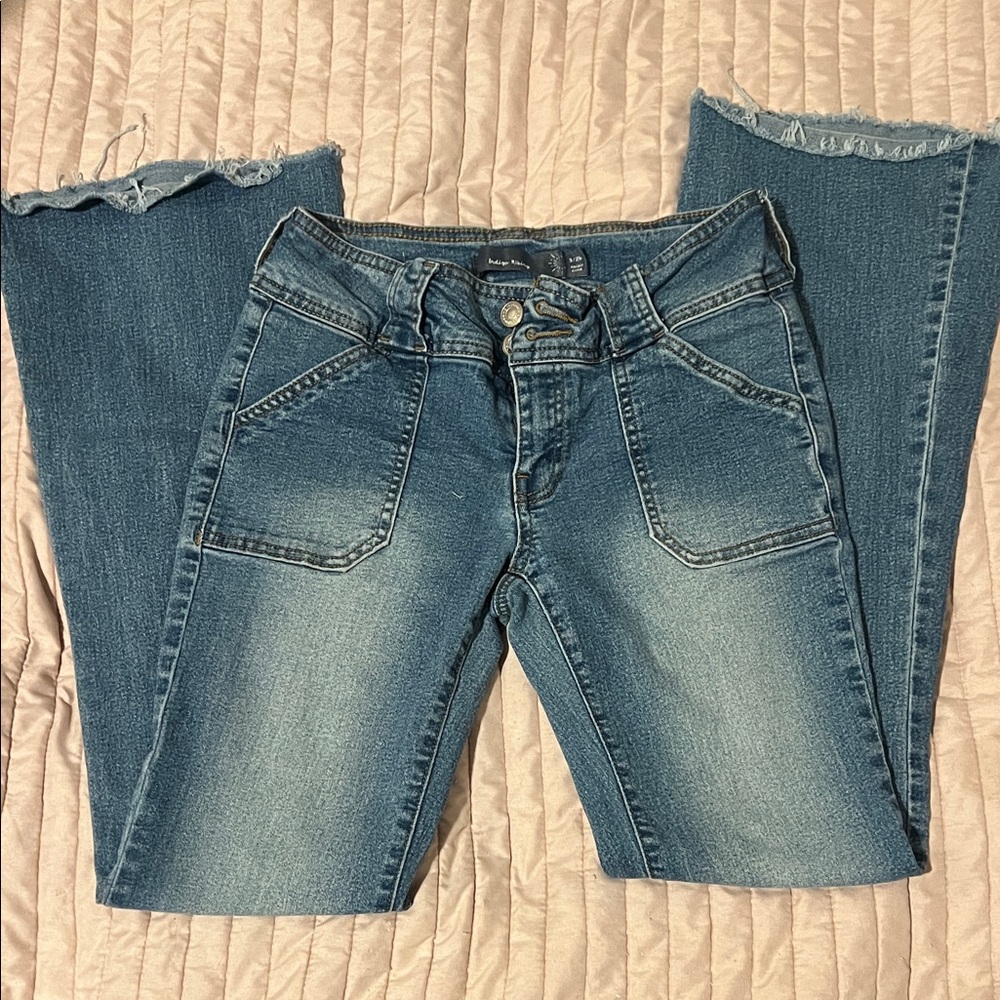 Low Rise Flare Jeans